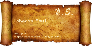 Moharos Saul névjegykártya